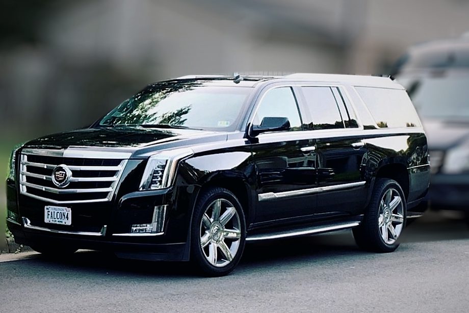 Black Cadillac Escalade ESV luxury SUV